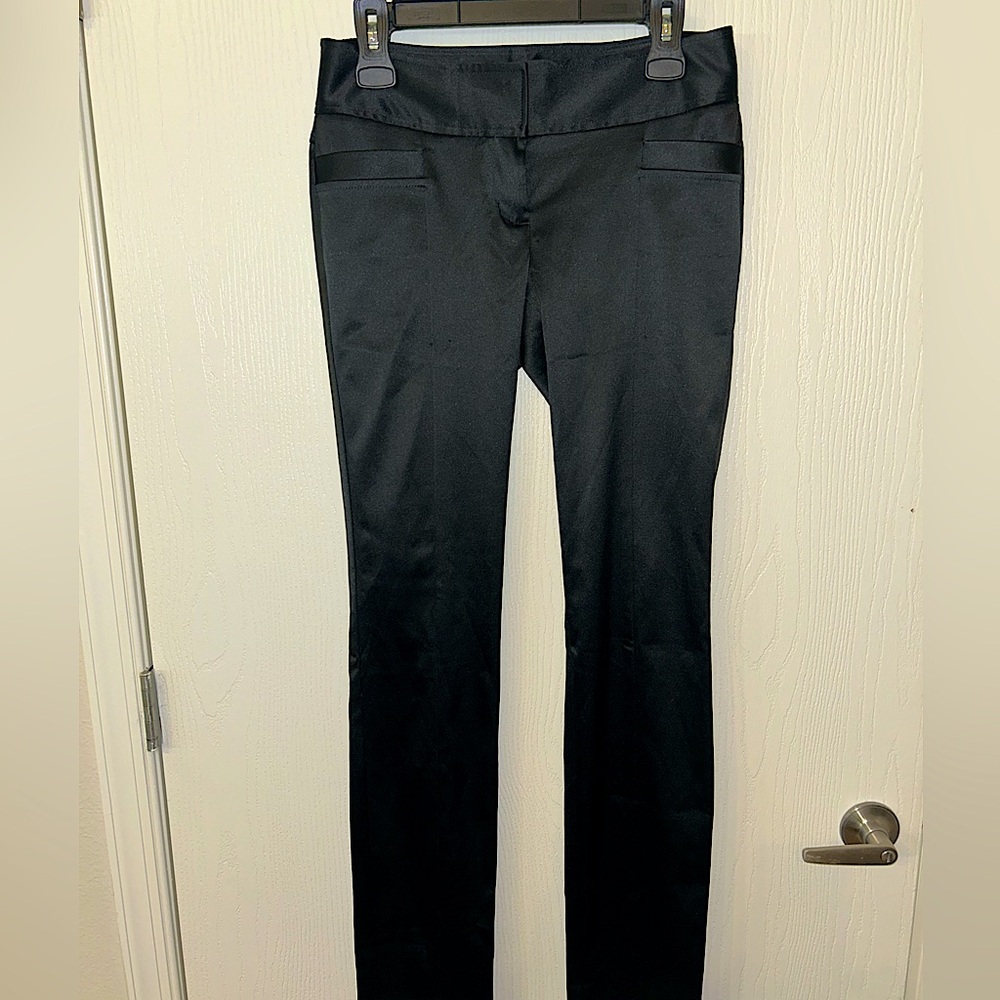 Black Satin Dress Pants by Express
